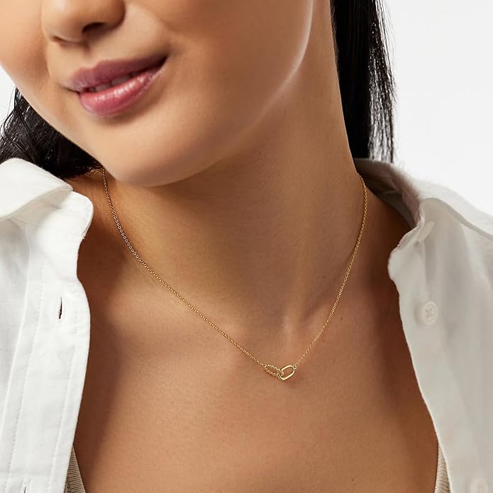 Ana Luisa Pendant Necklaces for Women - 14K Gold Plated and Silver Rhodium Necklace - Pearl, Heart, Circle, Moonstone, Gemstone, Knot Charm Styles - Hypoallergenic, Dainty, Trendy Layering Necklaces