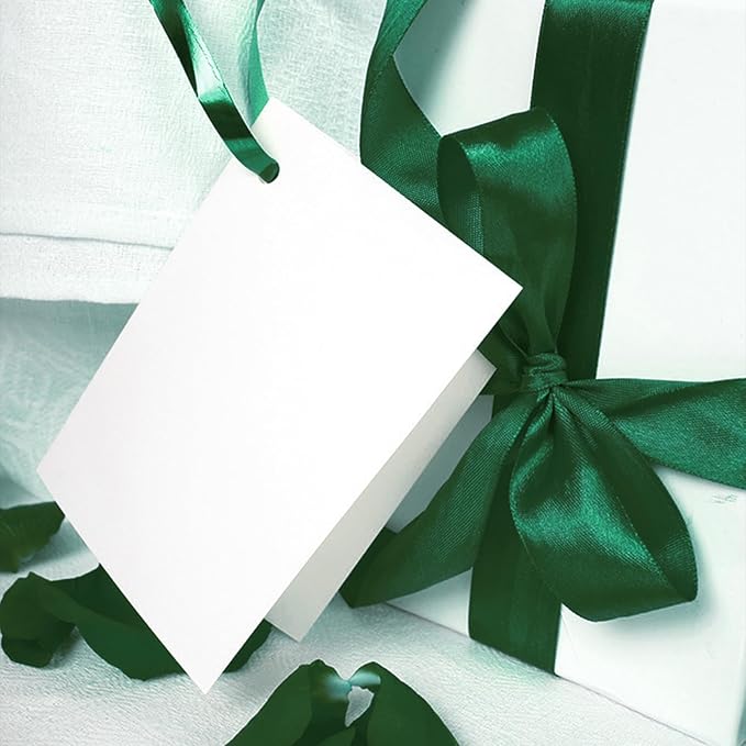 LEEQE Double Face Forest Green Satin Ribbon 1 inch X 25 Yards Polyester Forest Green Ribbon for Gift Wrapping Very Suitable for Weddings Party Hair Bow Invitation Decorations and More