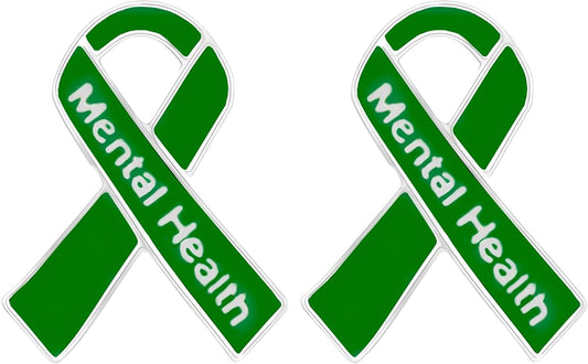 Green Ribbon Awareness Pins - Wholesale Pack Pins for Cerebral Palsy, Glaucoma, Mental Health, Bipolar Disorder, Organ Donation, Liver Cancer- Perfect for Gift-Giving and Fundraising