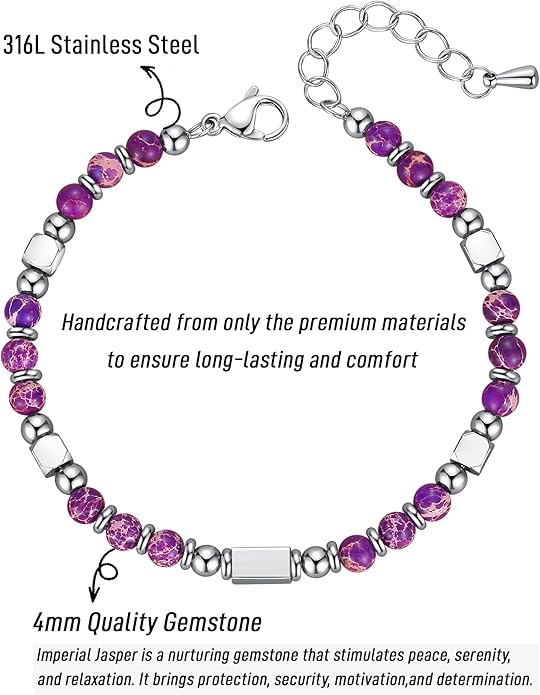 Tiny Gemstone Beaded Bracelets for Women Teen Girls, You are Awesome Jewelry Gifts for Women, Friends, Sister, Mom, Daughter...