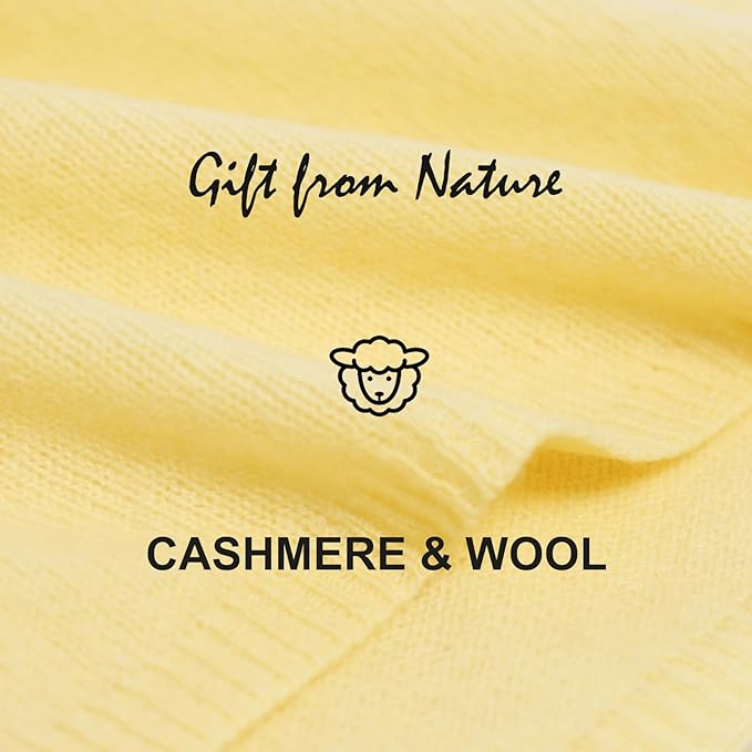 Erdenech Luxury Cashmere Wool Blend Wrap for Women, All-Season Travel Wrap Shawl, Extra Large Blanket Shawl Scarf Pashmina