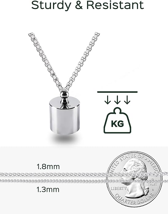 ChicSilver 925 Sterling Silver Necklace Chains Box Chain Necklace for Women Thin 1.3/1.8mm Silver Chain for Necklace - 16/18/20/22/24 Inch
