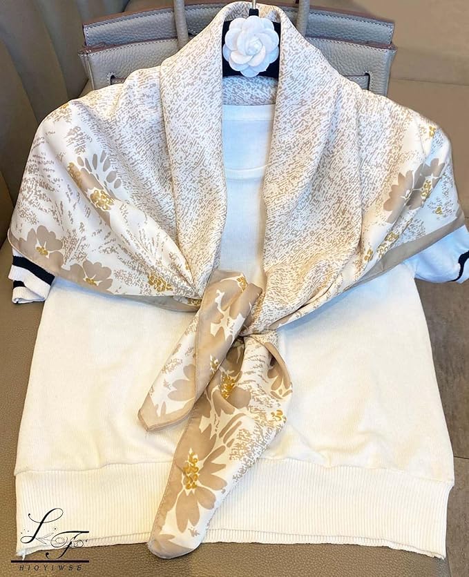 Hioyiwse Satin Bandanas Head Scarf For Women Hair Scarves Accessories Lightweight Fashion Wrap Neck Silk Sleeping Headscarf