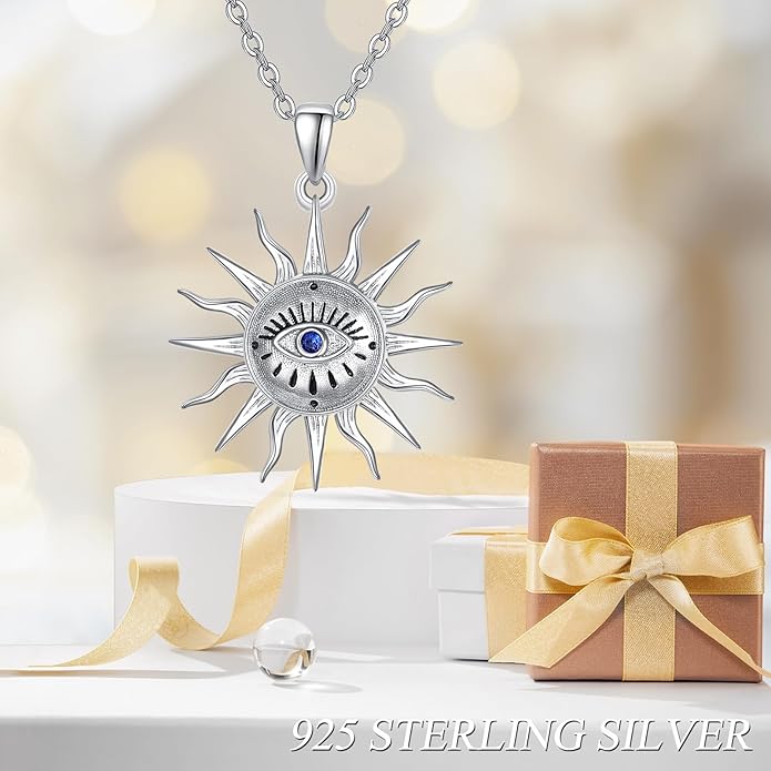 AENEAS Evil Eye Necklace for Women 925 Sterling Silver Necklace Ojo Turco Trendy Jewelry Gifts for Women Wife