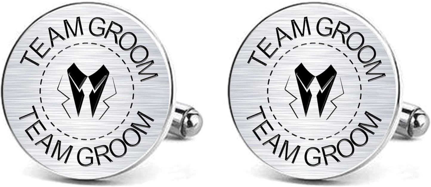 LADY & HOME Cufflinks for Men, Stainless Steel Tuxedo Shirt Cuff links with Gift Box, Gifts for Groom Groomsman Husband Father