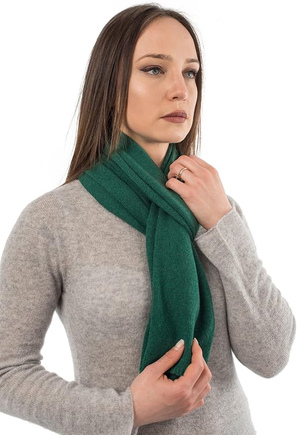 Dalle Piane Cashmere - 100% Cashmere Classic Scarf - Made in Italy - Neck Warmer (12" x 63") - Luxury Gift