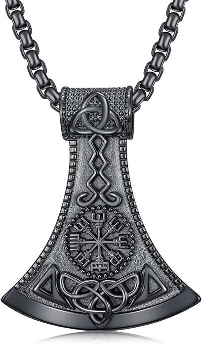 KoyeKei Viking Necklace for Men 925 Sterling Silver Viking Norse Pagan Jewelry Gifts for Women