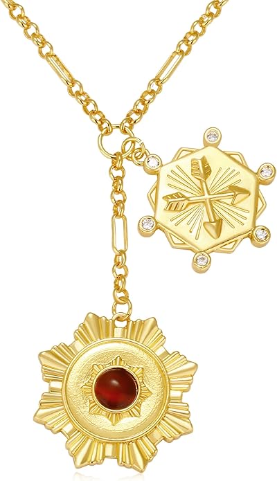 Chunky Gold Necklace for Women, 18K Waterproof Heart Necklace Statement Necklace Gold Charm Necklace Chunky Jewelry Paperclip Chain Choker Gift for Women
