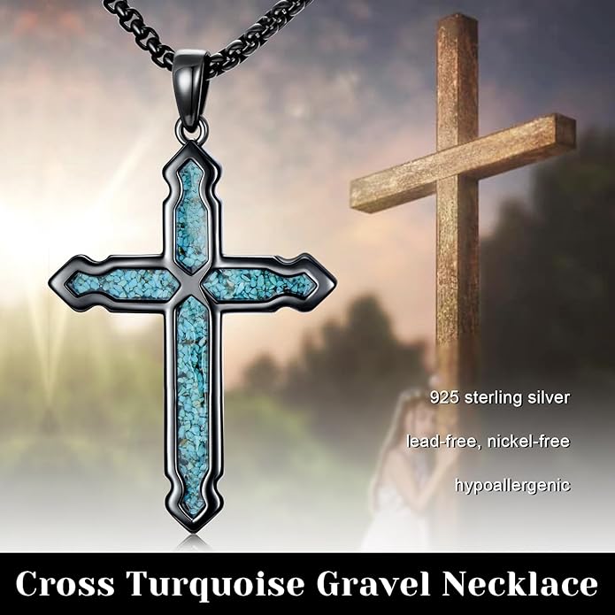 Cross Necklace for Men 925 Sterling Silver Celtic Cross Pendant Christian Jewelry Religious Christmas Gifts for Women