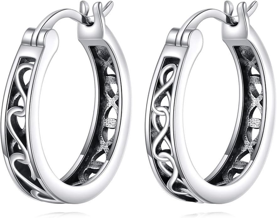 Sterling Silver Hoop Earrings Small Hoop Sun/Leaf/Triangle Huggie Earrings for Women Hypoallergenic