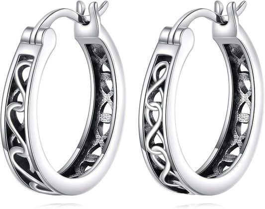 Sterling Silver Hoop Earrings Small Hoop Sun/Leaf/Triangle Huggie Earrings for Women Hypoallergenic