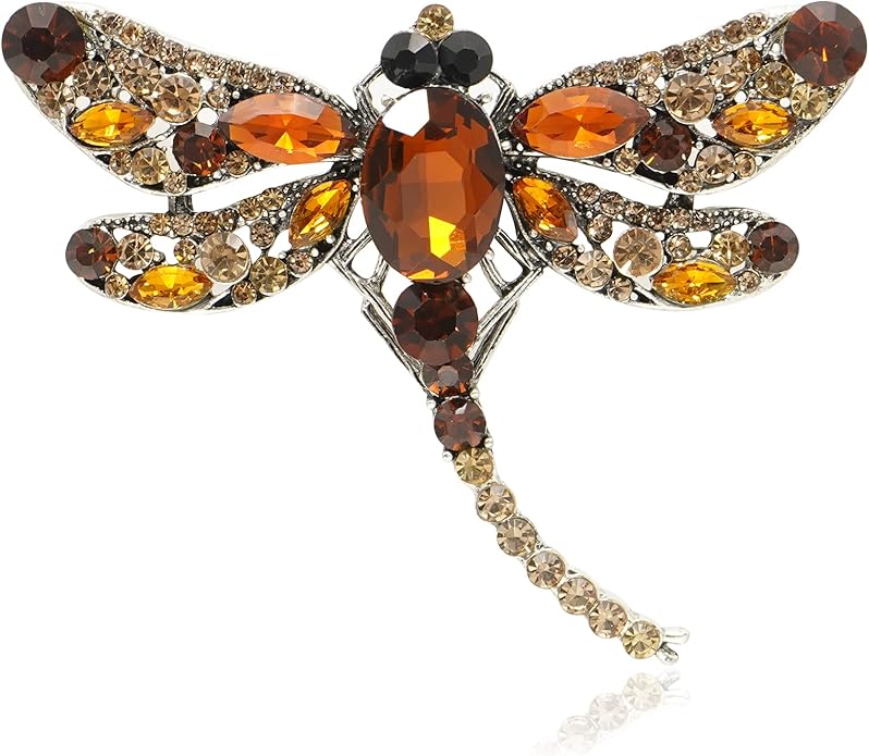 Gleamart Dragonfly Brooch Pin Acrylic Fly Insect Breastpin for Women Clothing Corsage