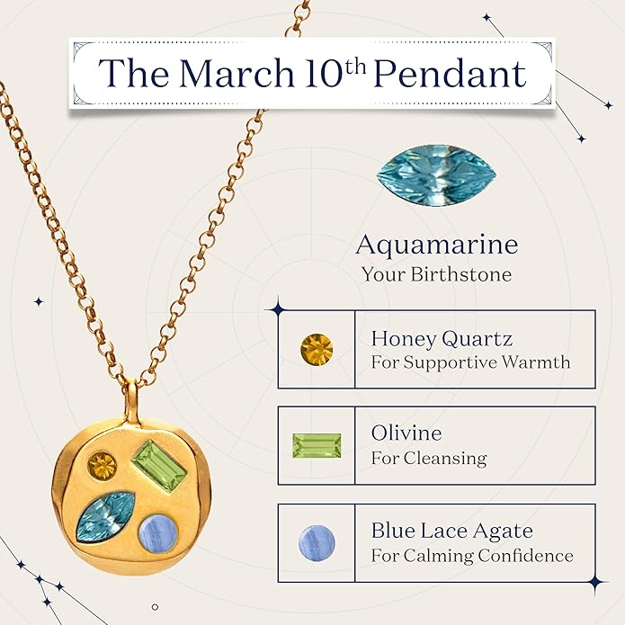 Birthdate 14k Gold Necklace for Women - 16-20in Adjustable 14 Karat Gold Chain with Lobster Clasp - Cadenas de Oro 14k Puro Para Mujer, Ladies Jewelry Birthstone