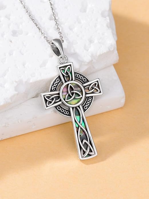 WINNICACA Christmas Gifts for Women Witches Knot Celtic Knot Necklace Sterling Silver Celtic Jewelry Protection Necklaces Irish Jewelry Birthday Gifts for Women Mom Wife Her