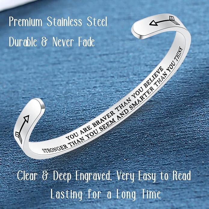 SAM & LORI Personal Bracelets for Teens/Women-Inspirational Jewelry Gifts (Various Designs) for Daughter/Sister/Mom/Friends-Adjustable Bracelet in a Pretty Gift Box