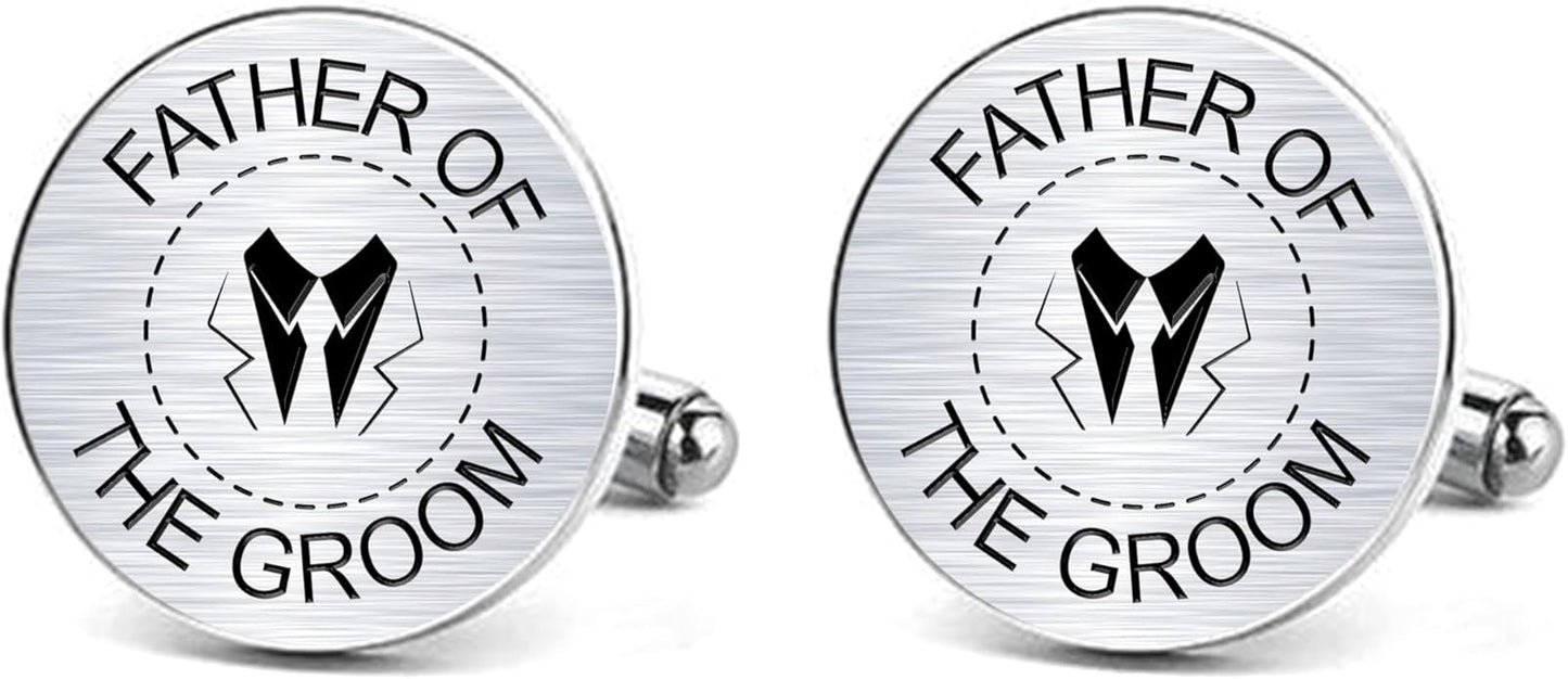 LADY & HOME Cufflinks for Men, Stainless Steel Tuxedo Shirt Cuff links with Gift Box, Gifts for Groom Groomsman Husband Father