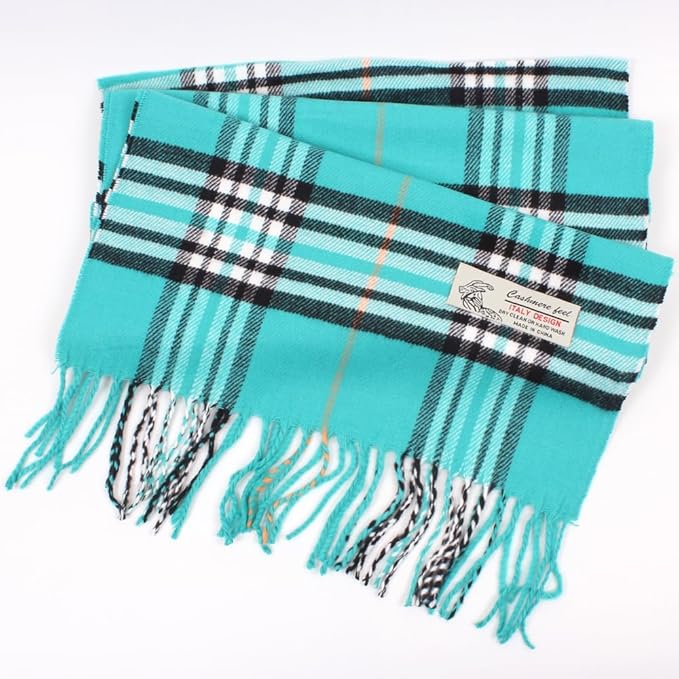 TZ Promise Tartan Plaid Cashmere Feel Classic Soft Luxurious Winter Scarf For Men Women