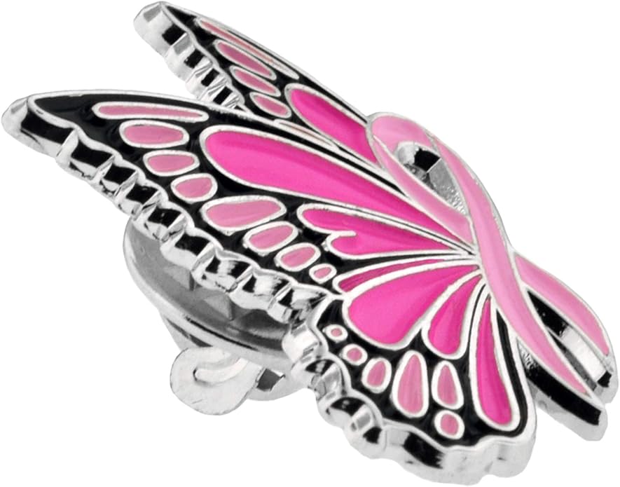 PinMarts Breast Cancer Ribbons and Breast Cancer Awareness Enamel Pins - Perfect Breast Cancer Gifts for Women, Events, Fundraisers, and Breast Cancer Awareness Decoration