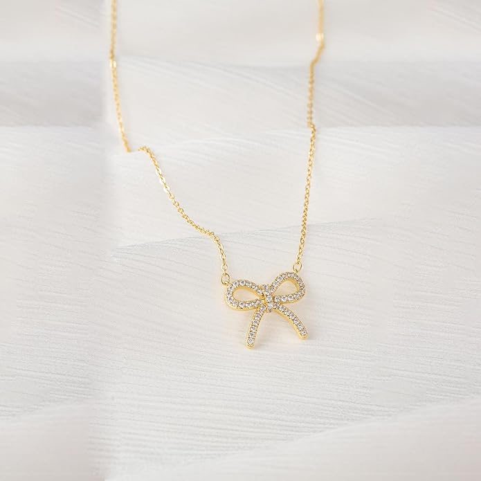 Gold Necklace for Women-14K Gold Plated Bow,Dragon,Shell, Palm Tree, Seahorse, Conch Shell,Sardines, Cowboy Boot,Bat,Bunny Pendant Beachy Jewelry for Women Gifts