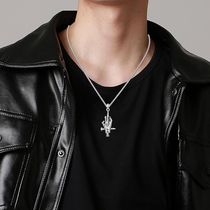 KoyeKei Sterling Silver Halloween Necklace Gothic Jewelry Gifts for Women Men
