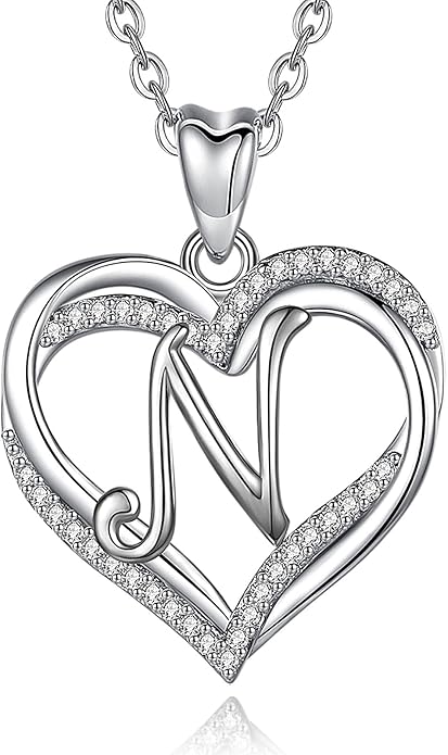 INFUSEU Unique Initial Necklaces for Women Girls Small Heart Letter Jewelry, Meaningful Personalized Gifts