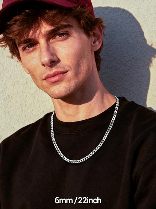 PROSTEEL Miami Cuban Link Chain for Men, 18K Gold/Black/Stainless Steel Necklace,6mm/9mm/12mm Width, Upgrade Clasp & Durable Chain for Mens Womens Jewelry,18"-30",with Gift Box