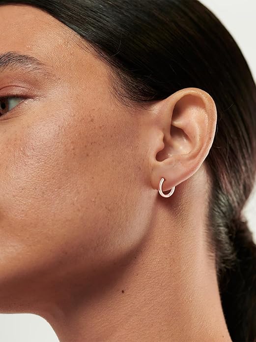 Silvora 925 Sterling Silver Small Hoop Earrings for Women Huggie Earrings Hypoallergenic Cartilage Earrings Tiny Hoops 6mm/8mm/10mm/12mm/14mm/16mm/18mm/20mm