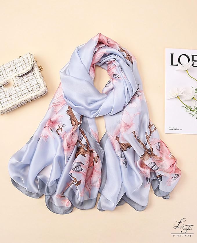 Hioyiwse Shawl Scarf For Women Lightweight Scarves Floral Pattern Formal Evening Dressesformal Shawl Summer Wraps
