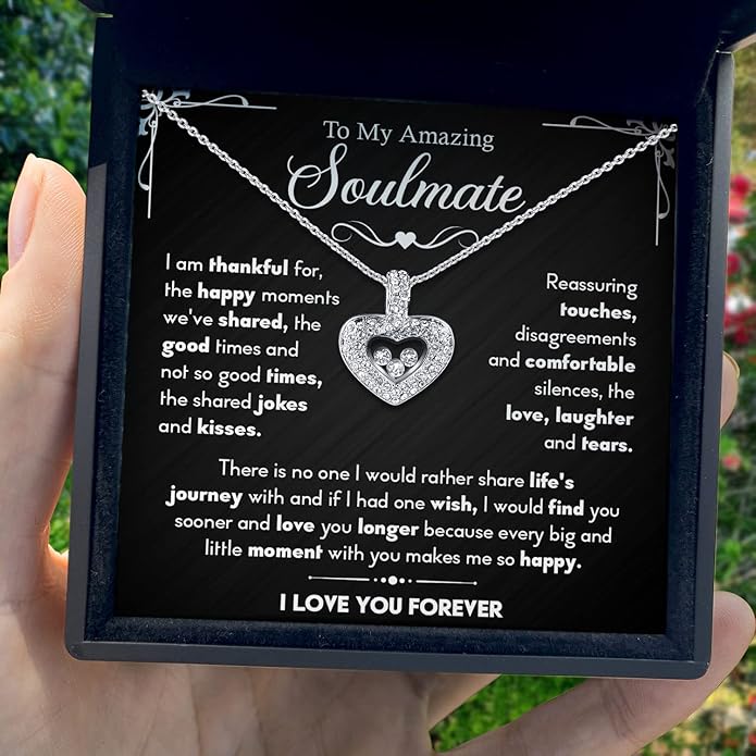 TRYNDI To My Wife Necklace from Husband - Soulmate, Girlfriend, Fiance Gift for Anniversary, Birthday, Christmas, Valentine's Day, Mother's Day - Romantic Wife Christmas Gift ideas