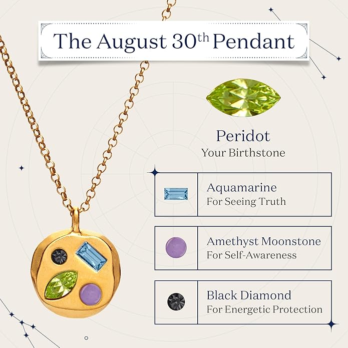 Birthdate 14k Gold Necklace for Women - 16-20in Adjustable 14 Karat Gold Chain with Lobster Clasp - Cadenas de Oro 14k Puro Para Mujer, Ladies Jewelry Birthstone