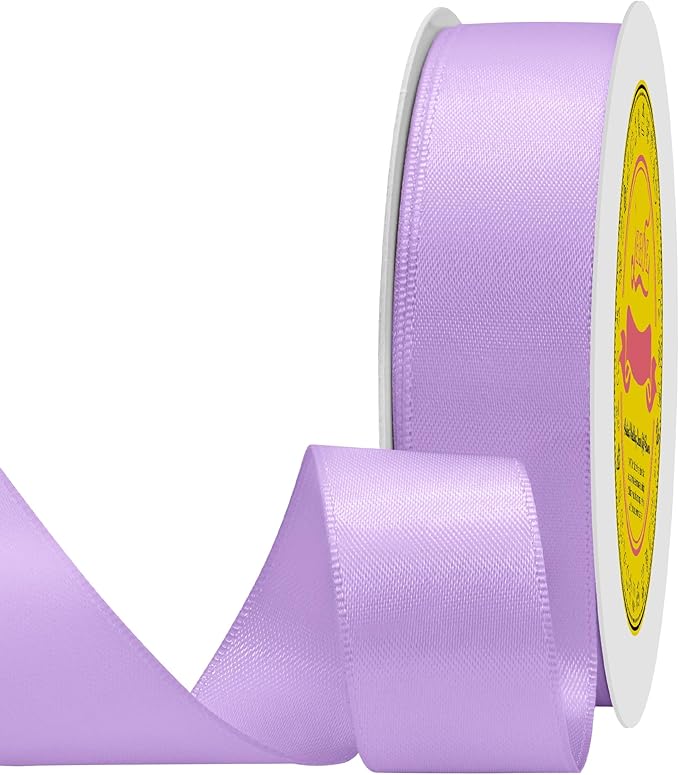 LEEQE Double Face Light Purple Satin Ribbon 7/8 inch X 25 Yards for Gift Wrapping Very Suitable for Weddings Party Hair Bow Invitation Decorations and More