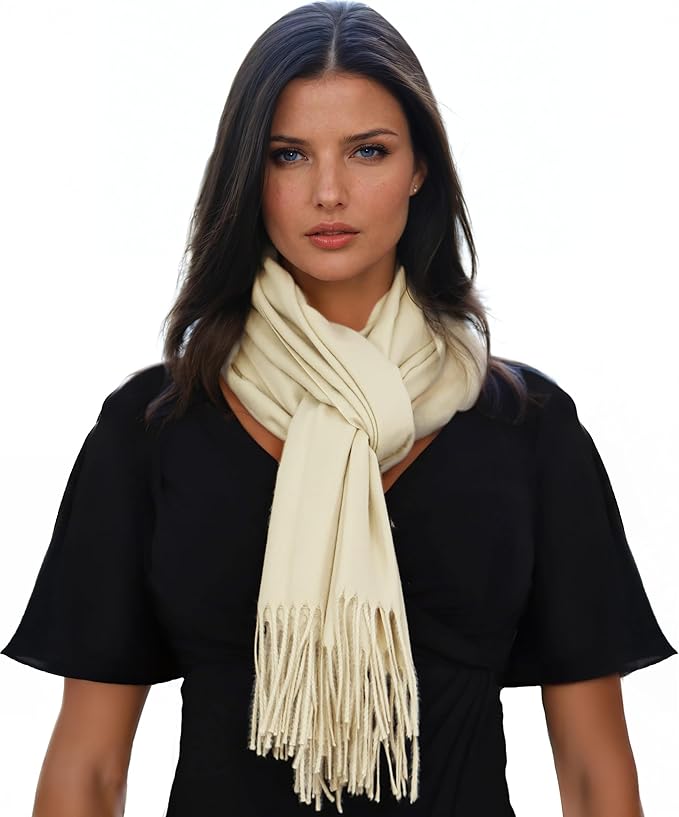 Ocomfly 100% Pashmina Scarf for Women - Premium Womens Scarves - Gift Boxed - Shawls or Wraps - Ultra Soft and Warm