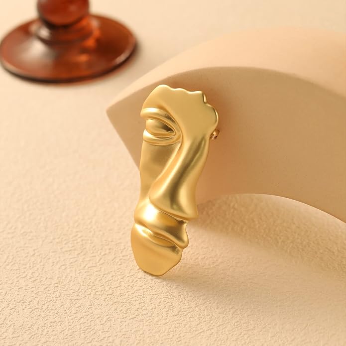 Figure Face Mask Brooch - Vintage Minimalist Metal Brooches Women Men