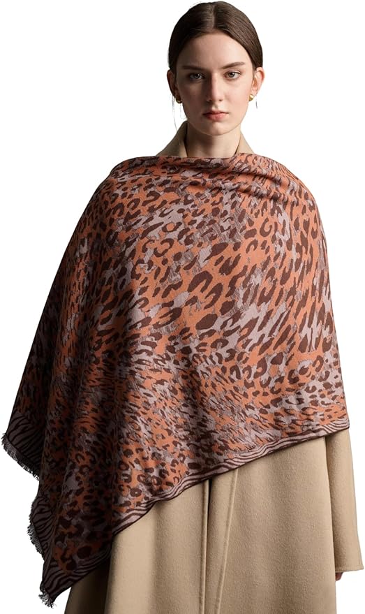 ZHE JIN Luxurious Silk Scarf Shawl Wraps for Women, Warm Scarves Winter Gift, 100% Brushed Mulberry Silk