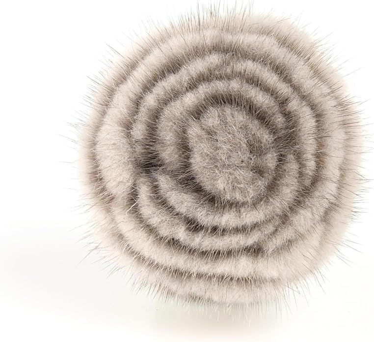 Elegant Mink Fur Red Rose Brooch 3D Real Fur Pin for Womens Girls Floral Brooch Clothing Bag Scarf Decoration Shawl Pins Jewerly