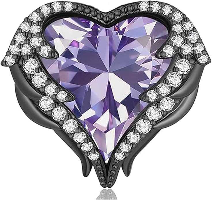 Brooches for Women Purple Heart Crystal - Austrian Rhinestone Scarf Brooch Pin Jewelry - Ladies Wedding Bouquet Broach for Birthday, Christmas, Anniversary