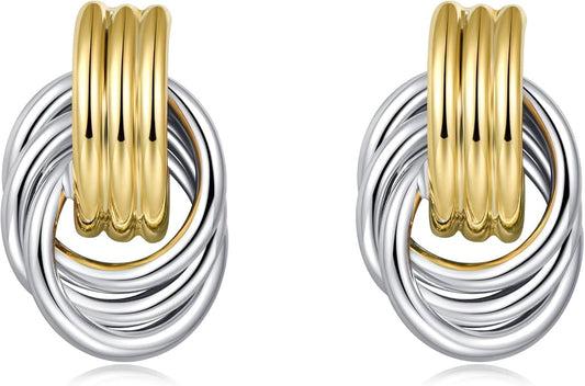 LILIE&WHITE Gold Chain Dangle Earrings - Women's Hypoallergenic Fashion Gift Earrings