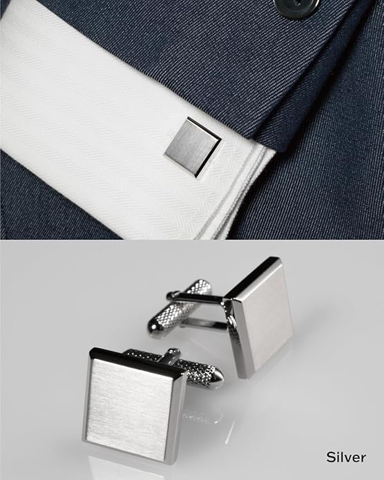 [TAVARAT] Cufflinks for Men cuff links mens Black Silver Light Gold Tps-166