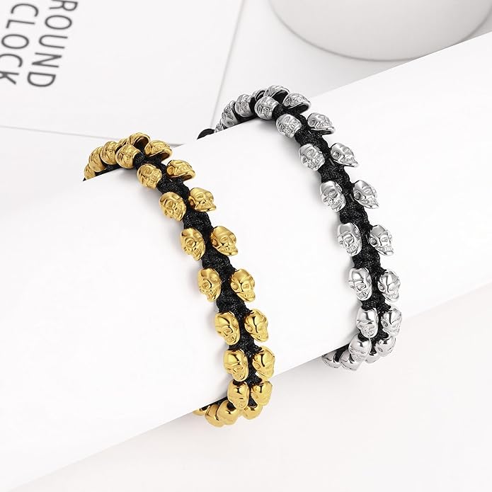 Gold-Plated Bracelets for Men 18K Gold Plated Franco Link Chain Stainless Steel Bracelet Adjustable Bracelet Mens Jewelry Birthday Gift