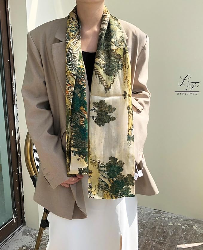 Hioyiwse Shawl Scarf For Women Lightweight Scarves Floral Pattern Formal Evening Dressesformal Shawl Summer Wraps