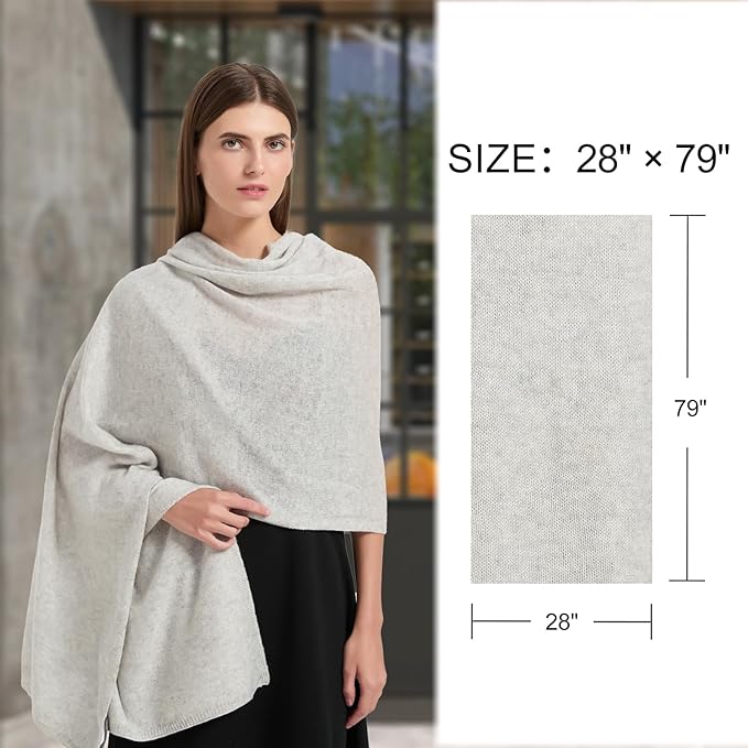 Erdenech Luxury Cashmere Wool Blend Wrap for Women, All-Season Travel Wrap Shawl, Extra Large Blanket Shawl Scarf Pashmina