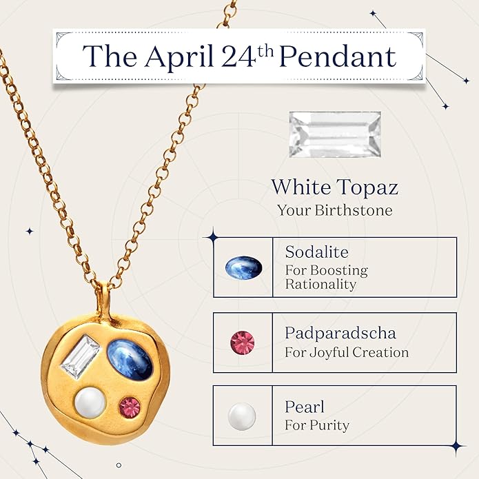 Birthdate 14k Gold Necklace for Women - 16-20in Adjustable 14 Karat Gold Chain with Lobster Clasp - Cadenas de Oro 14k Puro Para Mujer, Ladies Jewelry Birthstone