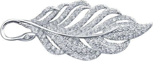 YOQUCOL Cubic Zirconia Crystal Rhinestone Wedding Brooch Pin for Women Brides Jewelry