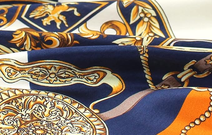 ANDANTINO 100% Mulberry Silk Scarf -21” Lightweight Square Neckerchief – Breathable Digital Printed Scarves with Gift Packed