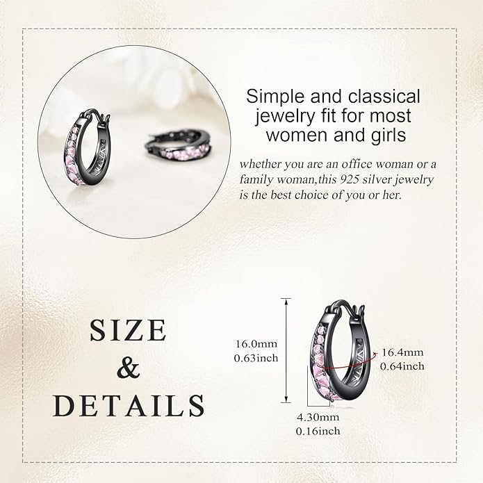 Sterling Silver Hoop Earrings Small Hoop Sun/Leaf/Triangle Huggie Earrings for Women Hypoallergenic