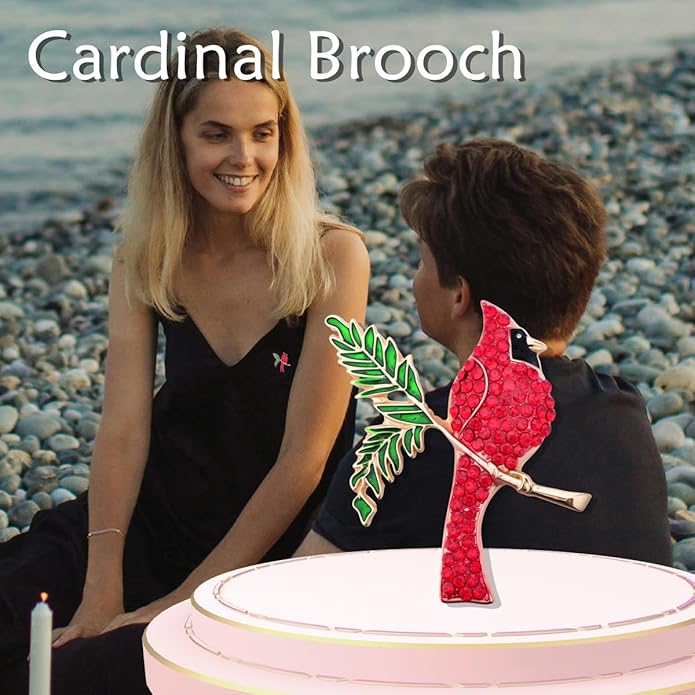Soumimi Bird Theme Brooch Pin Cute Bird Animal Brooches Accessories Christmas Birthday Gift for Women