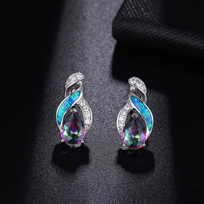 Hermosa Jewelry Sets Australian Created Opal Necklace Earrings Mother's Day Gifts Jewelry for Mom
