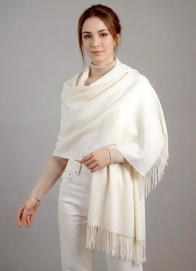 Achillea Warm Cashmere-Feel Winter Scarf – Pashmina Shawl Wrap, Blanket Scarf for Daily Wear, Travel & Cold Weather