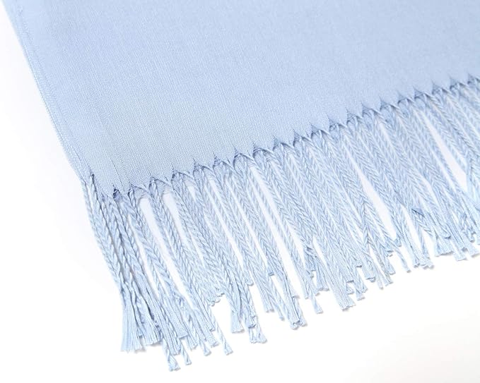 Cindy & Wendy Pashmina Shawls and Wraps Large Scarfs for Women Wedding Party Bridal Long Fashion Solid Shawl Wrap Fringes