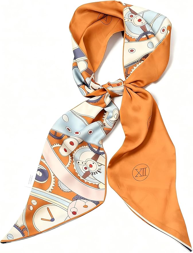 kcctoo 59" Mulberry Silk Like Head Scarf Women's Fashion Square Neck Satin Scarfs for Bag Hair Scarves Gift 59 * 5.9”